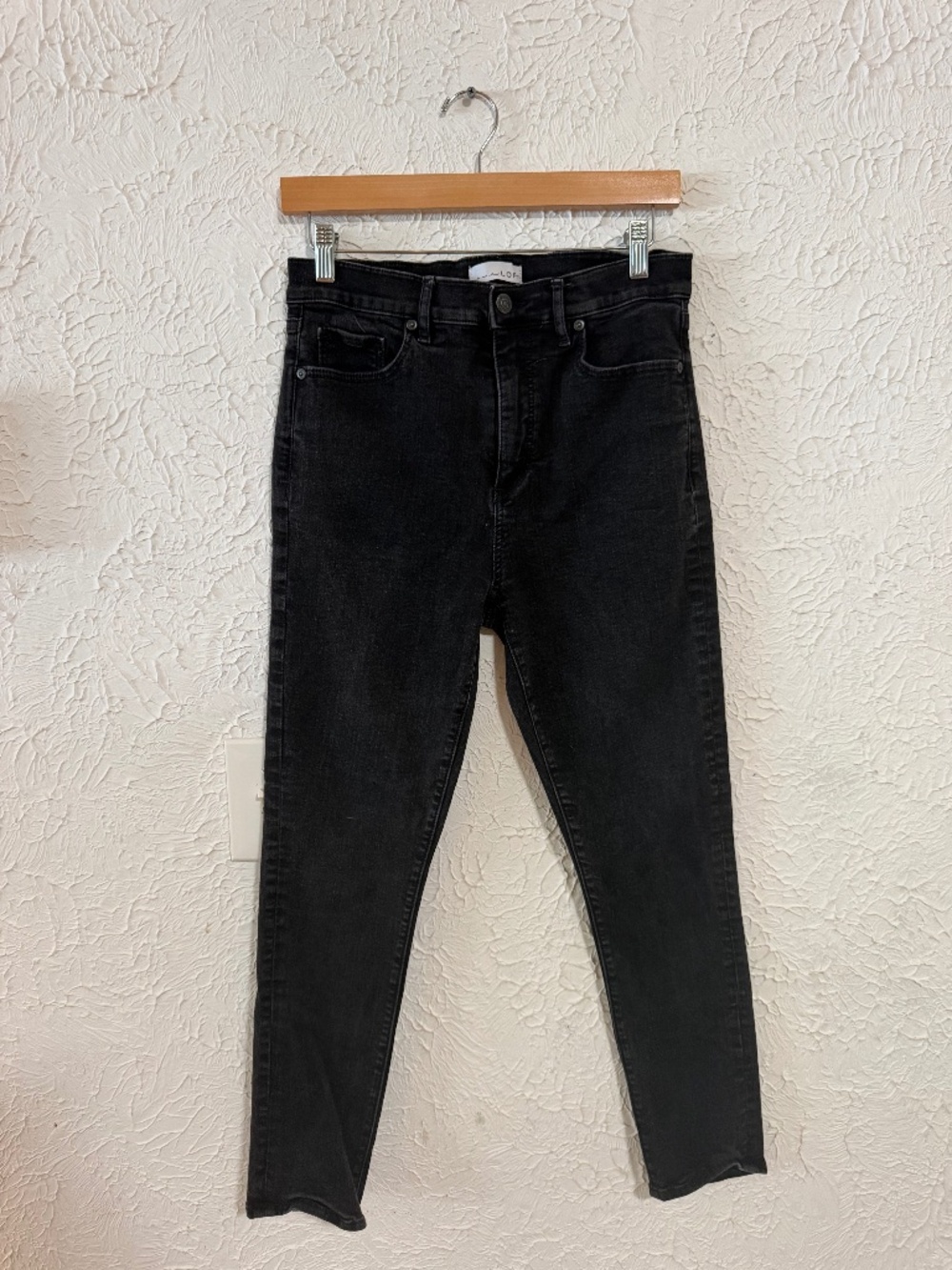 LOFT Black High Rise Skinny Jeans Women's Size 10/30 Stretch Denim